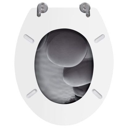 Tavolette WC con Coperchi 2 pz in MDF Design Pietre - homemem39