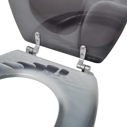 Tavolette WC con Coperchi 2 pz in MDF Design Pietre - homemem39