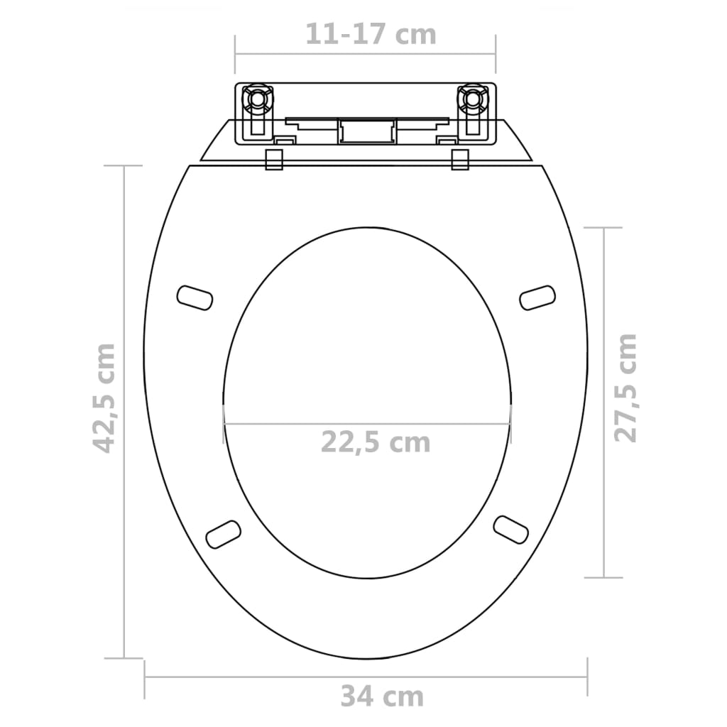 Copriwater a Chiusura Rallentata 2pz Plastica Bianco - homemem39