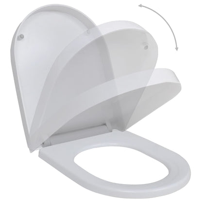 Copriwater a Chiusura Rallentata 2 pz Plastica Bianco - homemem39
