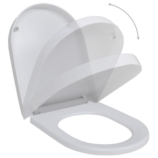 Copriwater a Chiusura Rallentata 2 pz Plastica Bianco - homemem39