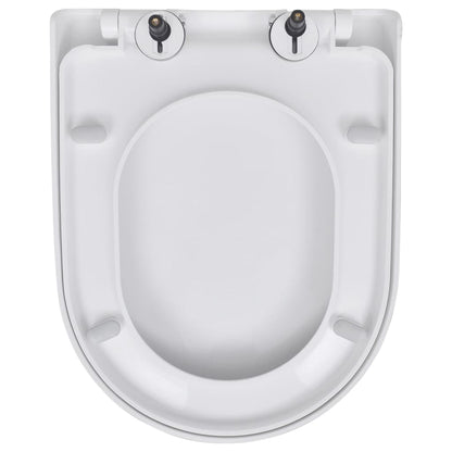 Copriwater a Chiusura Rallentata 2 pz Plastica Bianco - homemem39