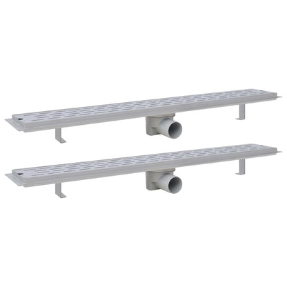 Scarico Doccia Lineare 2 pz 830x140 mm Acciaio Inossidabile - homemem39