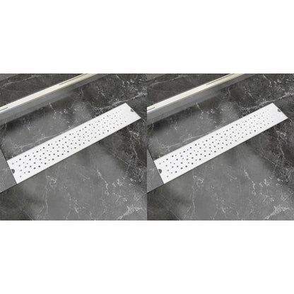 Scarichi Doccia Lineari 2pz Design Bolle 530x140mm Acciaio Inox - homemem39