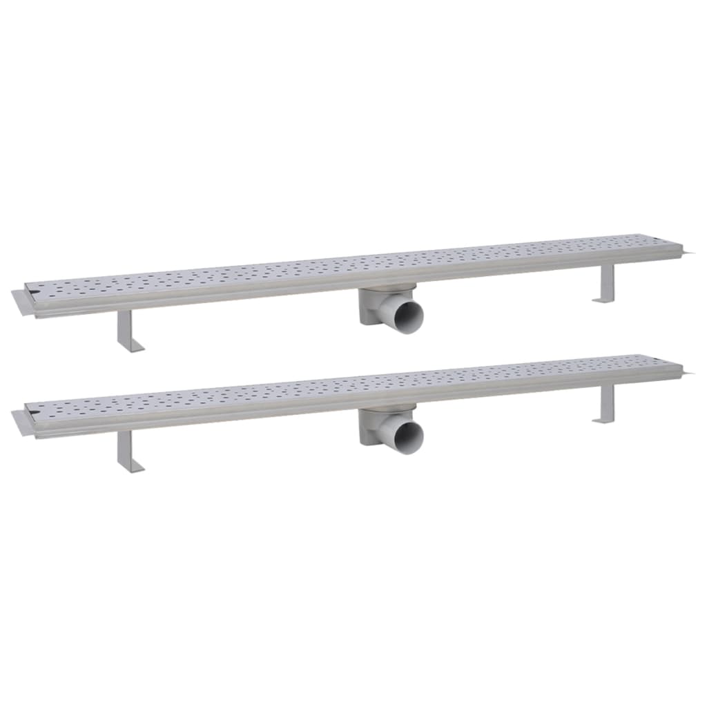 Scarico Doccia Lineare 2pz Design Bolle 1030x140mm Acciaio Inox - homemem39