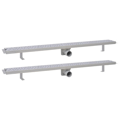 Scarico Doccia Lineare 2pz Design Bolle 1030x140mm Acciaio Inox - homemem39
