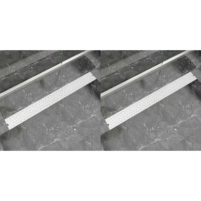 Scarico Doccia Lineare 2pz Design Bolle 1030x140mm Acciaio Inox - homemem39