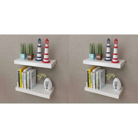 Mensole a Parete 4 pz Bianche 40 cm | homemem39