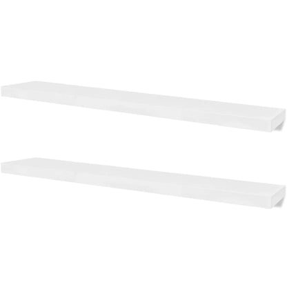 Mensole a Parete 4 pz Bianco 120 cm