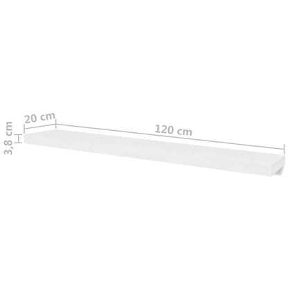 Mensole a Parete 4 pz Bianco 120 cm | homemem39