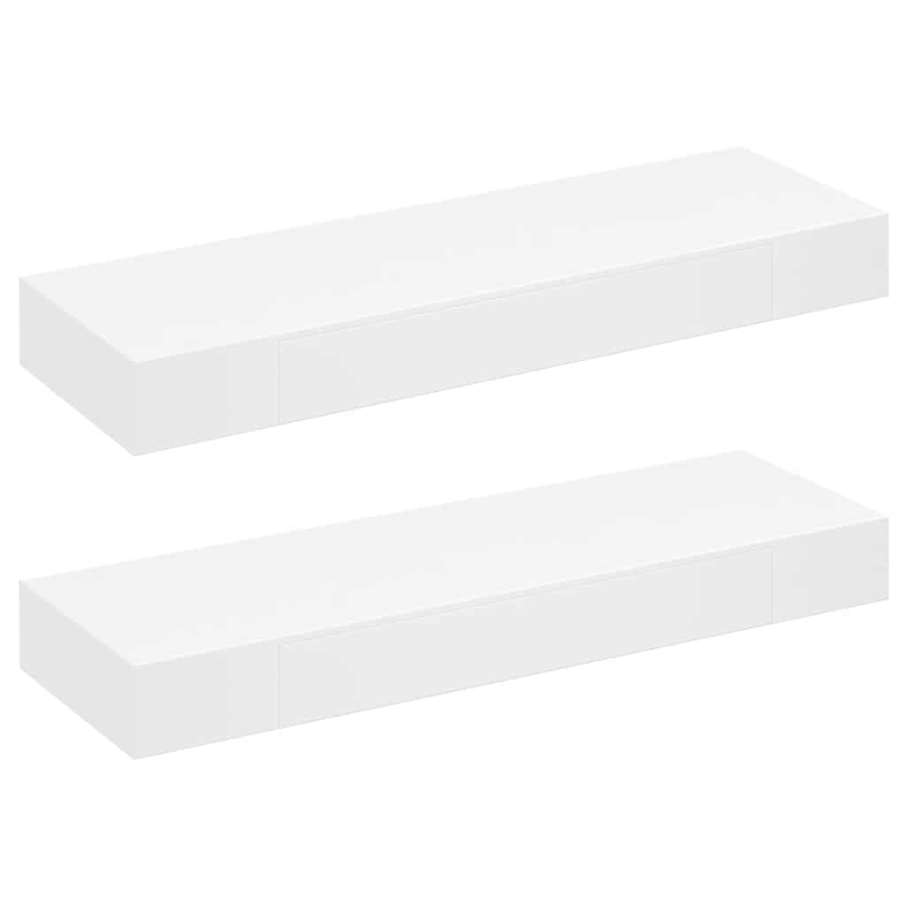 Mensole con Cassetti 2 pz Bianco 80 cm | homemem39