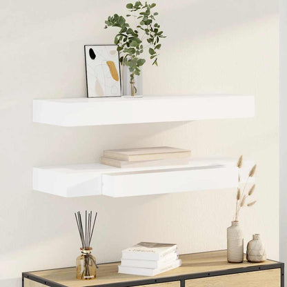 Mensole con Cassetti 2 pz Bianco 80 cm | homemem39