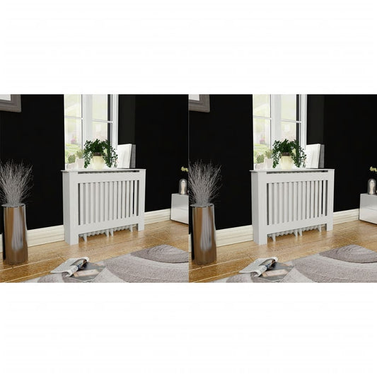 Copritermosifoni 2 pz in MDF 112 cm Bianco - homemem39