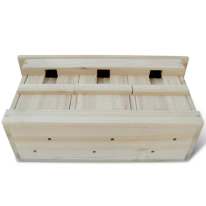 Casette per gli Uccelli 2 pz in Legno 44x15,5x21,5 cm - homemem39