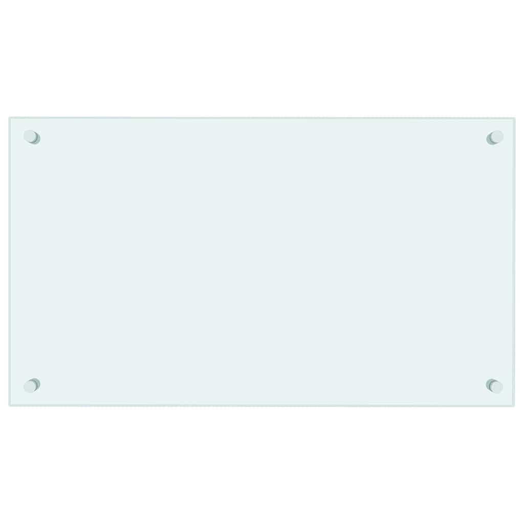 Paraschizzi per Cucina Bianco 70x40 cm in Vetro Temperato