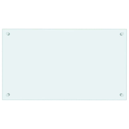 Paraschizzi per Cucina Bianco 70x40 cm in Vetro Temperato