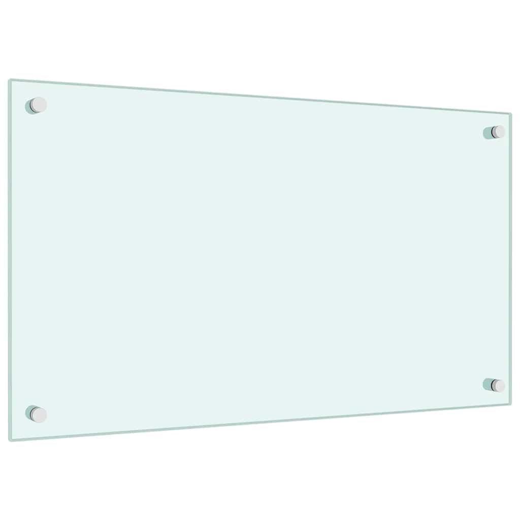 Paraschizzi per Cucina Bianco 70x40 cm in Vetro Temperato