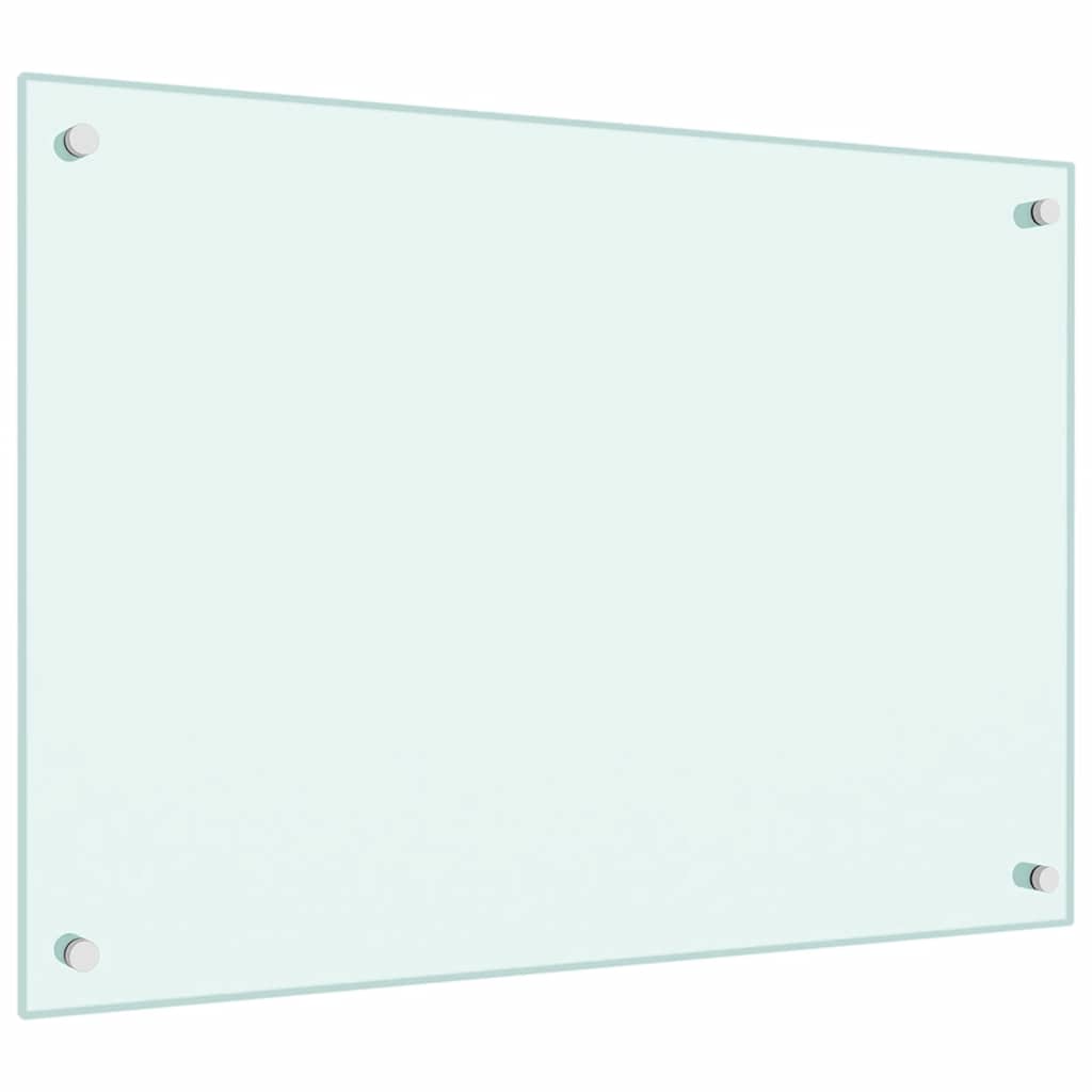 Paraschizzi per Cucina Bianco 70x50 cm in Vetro Temperato
