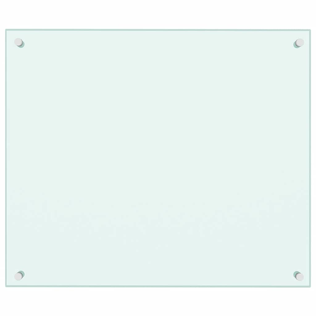 Paraschizzi per Cucina Bianco 70x60 cm in Vetro Temperato