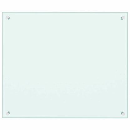 Paraschizzi per Cucina Bianco 70x60 cm in Vetro Temperato