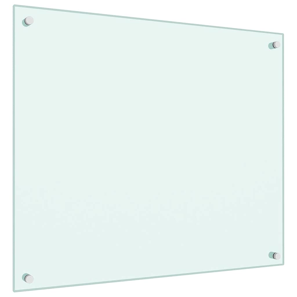 Paraschizzi per Cucina Bianco 70x60 cm in Vetro Temperato