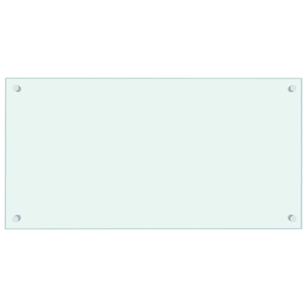 Paraschizzi per Cucina Bianco 80x40 cm in Vetro Temperato