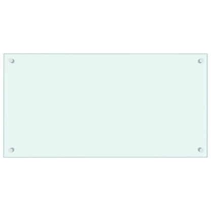 Paraschizzi per Cucina Bianco 80x40 cm in Vetro Temperato