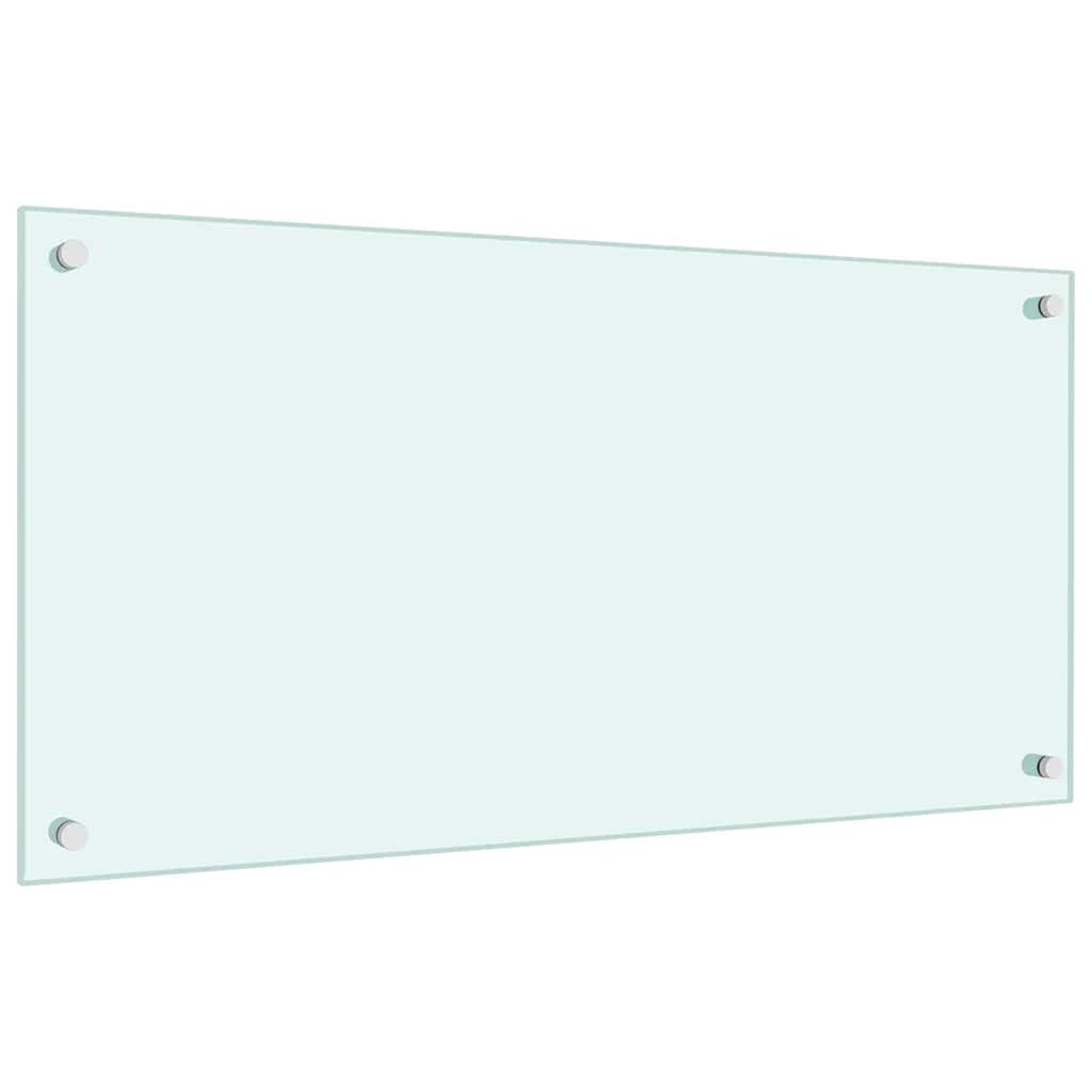 Paraschizzi per Cucina Bianco 80x40 cm in Vetro Temperato