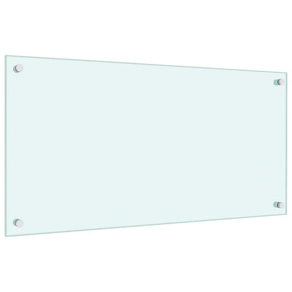 Paraschizzi per Cucina Bianco 80x40 cm in Vetro Temperato