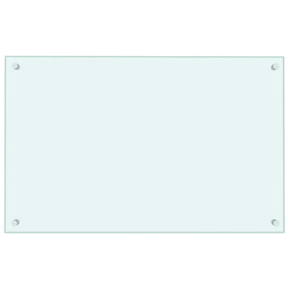 Paraschizzi per Cucina Bianco 80x50 cm in Vetro Temperato