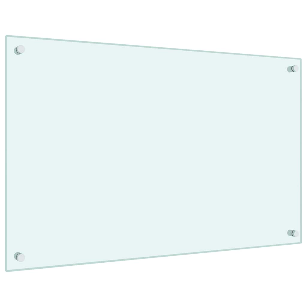 Paraschizzi per Cucina Bianco 80x50 cm in Vetro Temperato