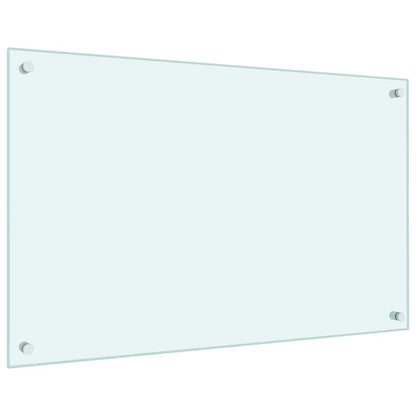 Paraschizzi per Cucina Bianco 80x50 cm in Vetro Temperato