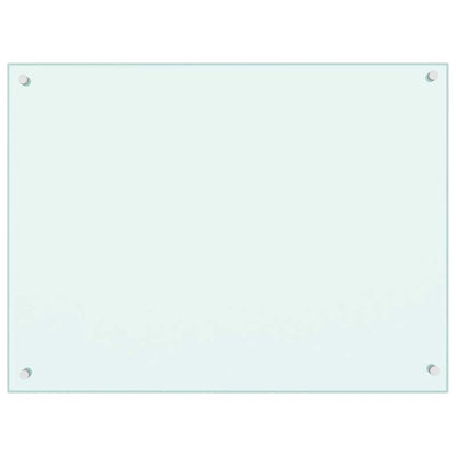 Paraschizzi per Cucina Bianco 80x60 cm in Vetro Temperato