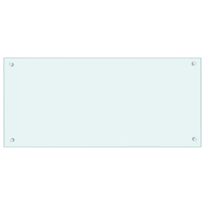 Paraschizzi per Cucina Bianco 90x40 cm in Vetro Temperato