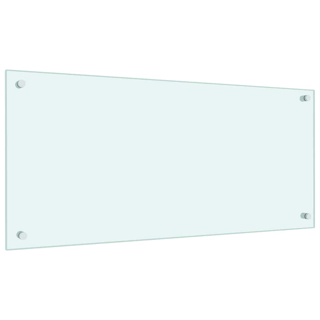 Paraschizzi per Cucina Bianco 90x40 cm in Vetro Temperato