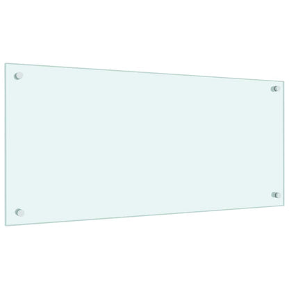 Paraschizzi per Cucina Bianco 90x40 cm in Vetro Temperato