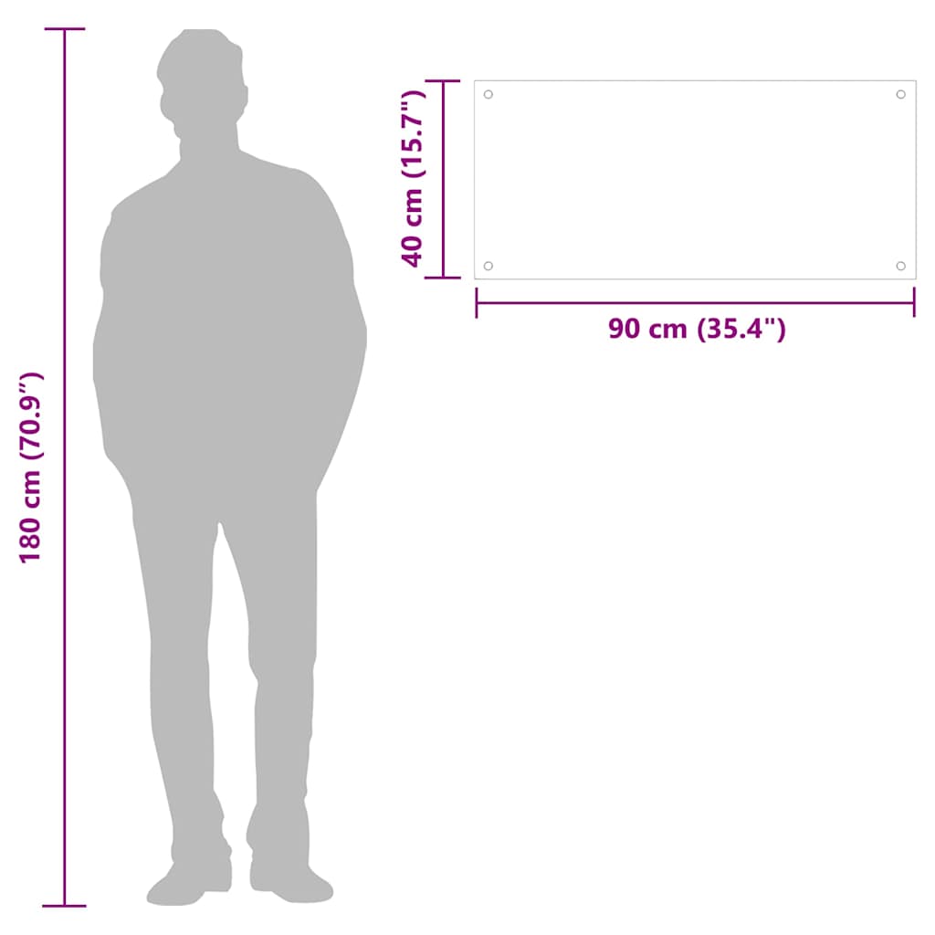 Paraschizzi per Cucina Bianco 90x40 cm in Vetro Temperato