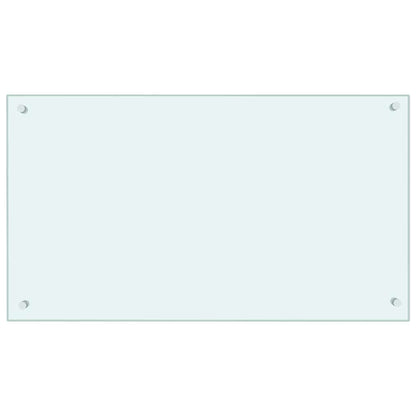 Paraschizzi per Cucina Bianco 90x50 cm in Vetro Temperato