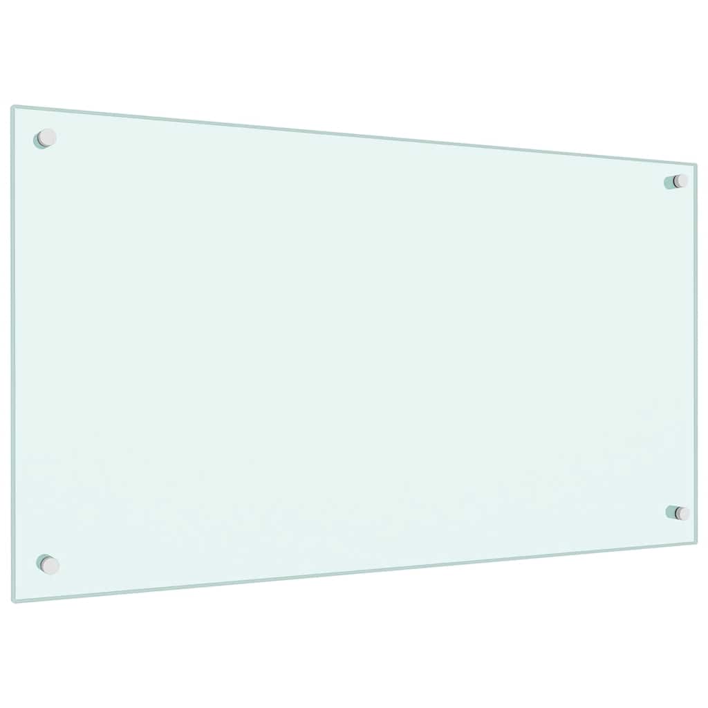Paraschizzi per Cucina Bianco 90x50 cm in Vetro Temperato