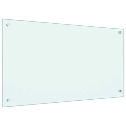 Paraschizzi per Cucina Bianco 90x50 cm in Vetro Temperato