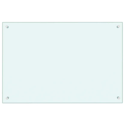 Paraschizzi per Cucina Bianco 90x60 cm in Vetro Temperato