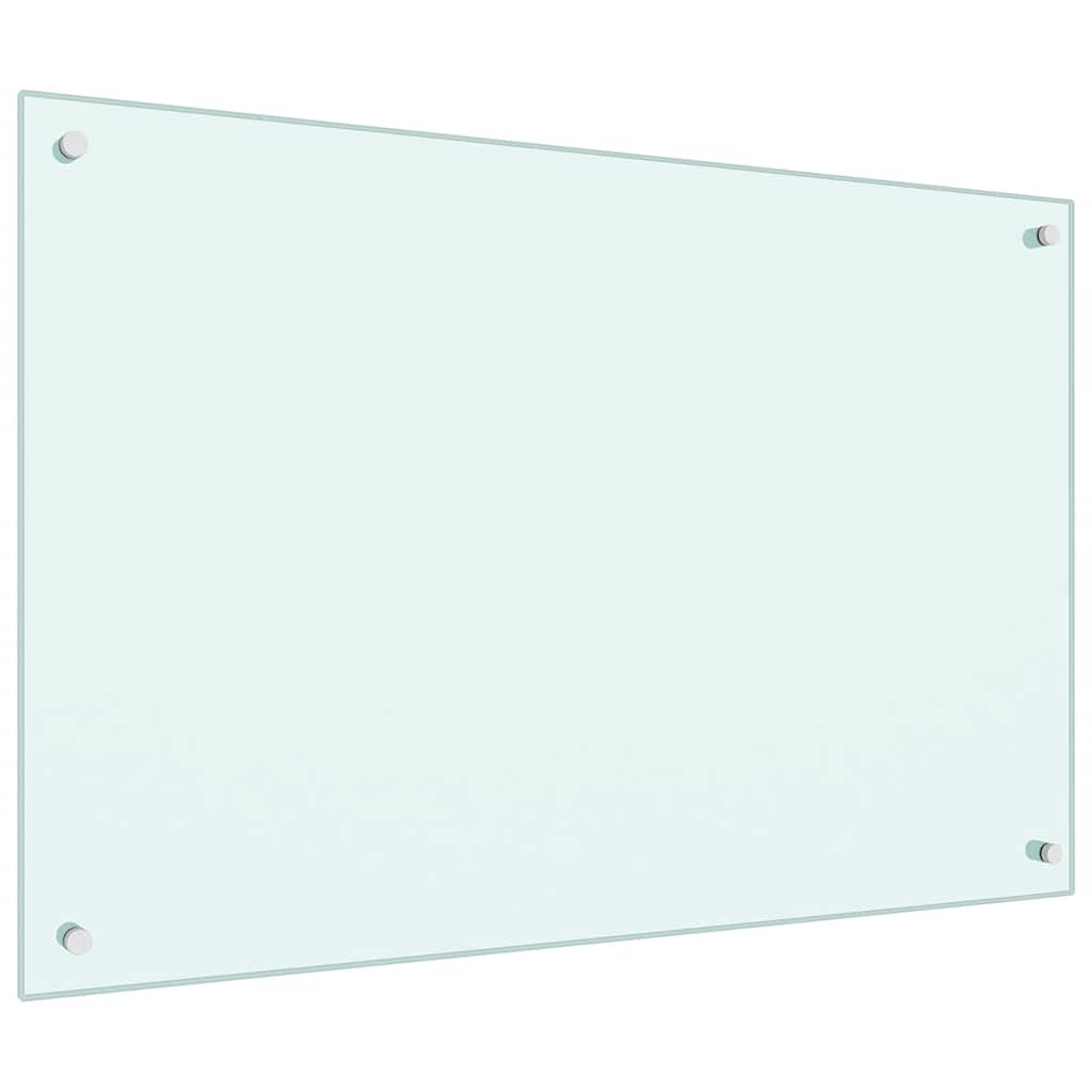 Paraschizzi per Cucina Bianco 90x60 cm in Vetro Temperato
