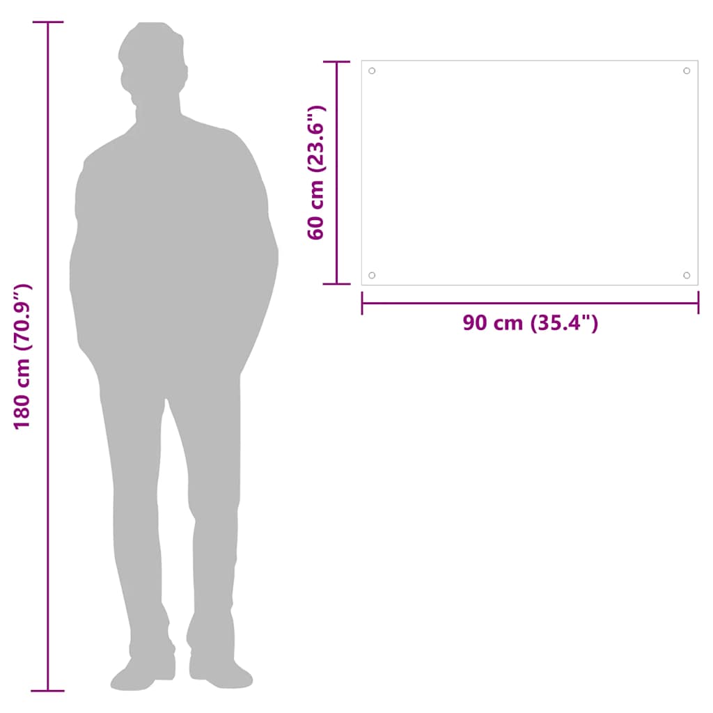 Paraschizzi per Cucina Bianco 90x60 cm in Vetro Temperato