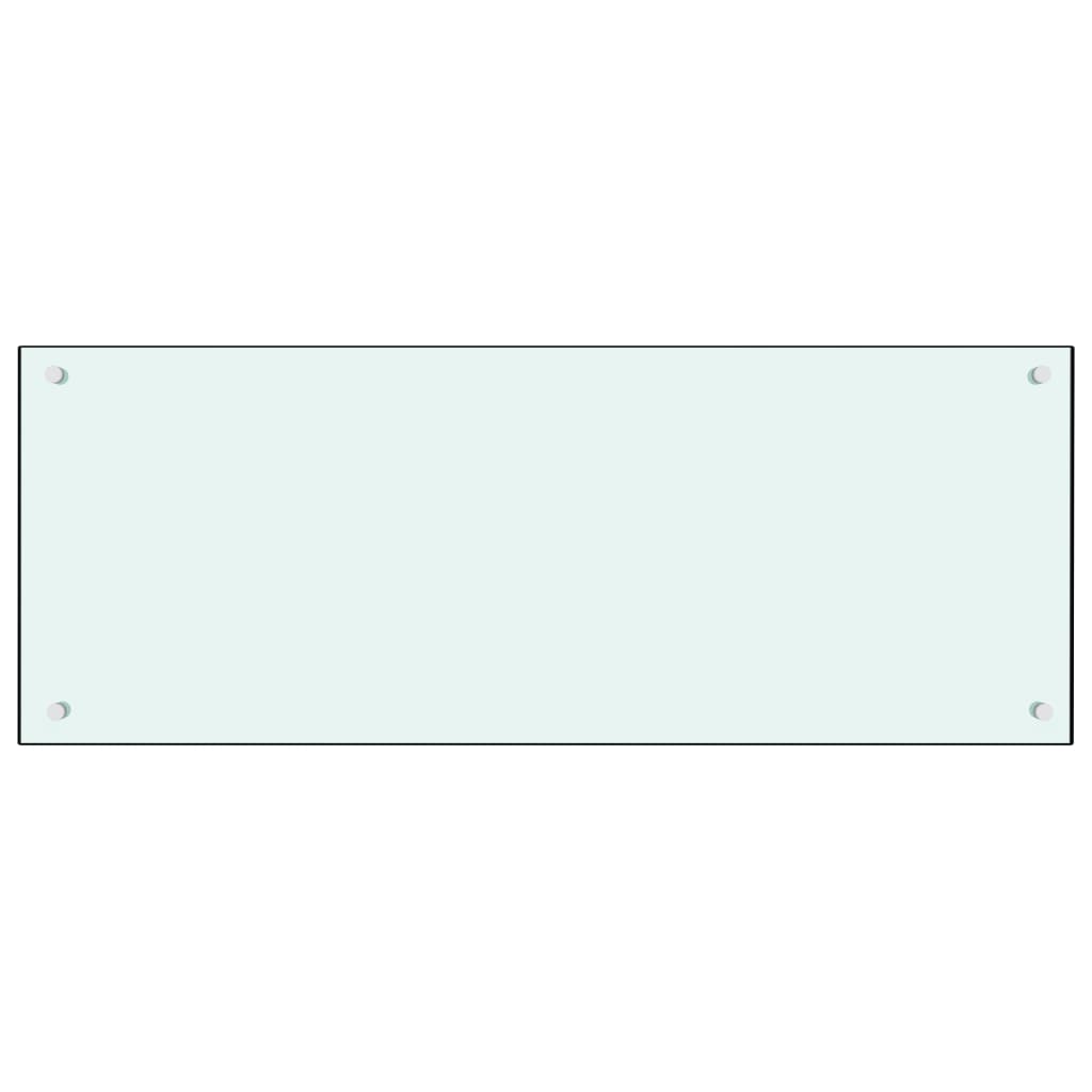 Paraschizzi per Cucina Bianco 100x40 cm in Vetro Temperato