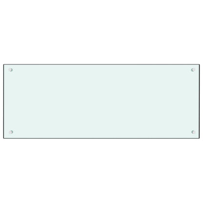 Paraschizzi per Cucina Bianco 100x40 cm in Vetro Temperato