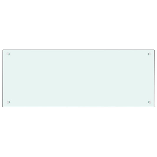 Paraschizzi per Cucina Bianco 100x40 cm in Vetro Temperato