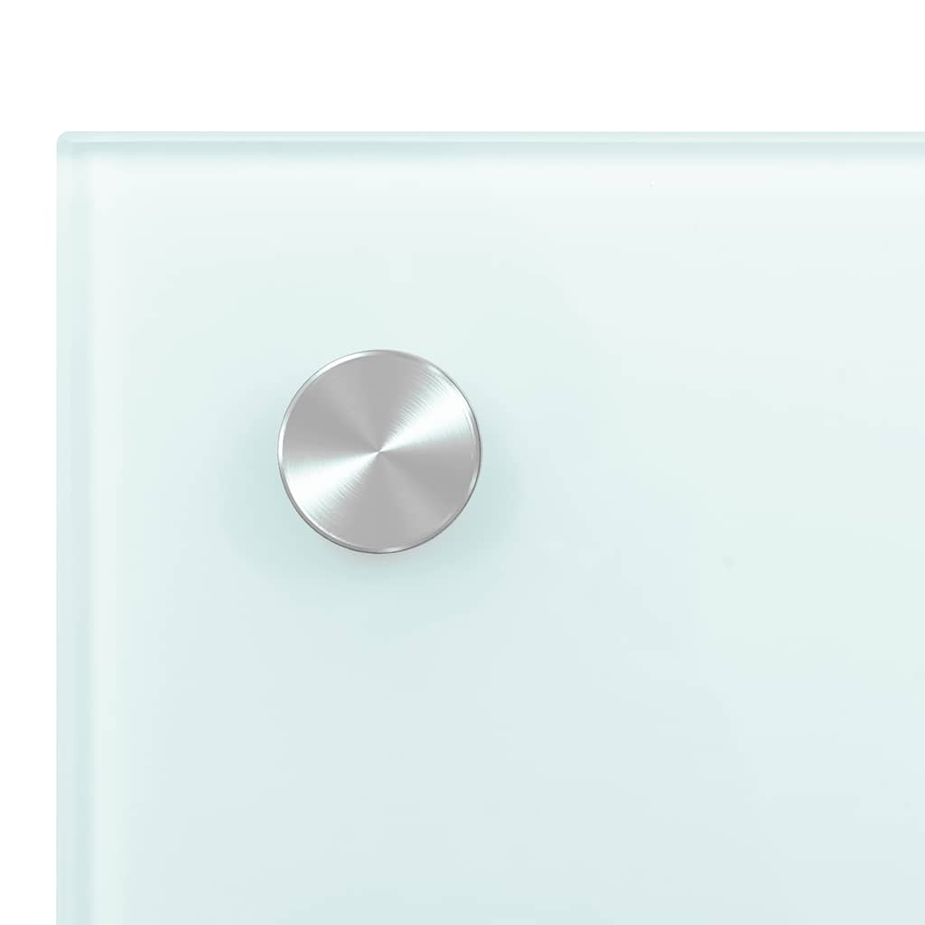 Paraschizzi per Cucina Bianco 100x60 cm in Vetro Temperato