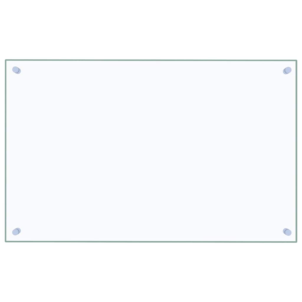 Paraschizzi per Cucina Trasparente 80x50 cm in Vetro Temperato