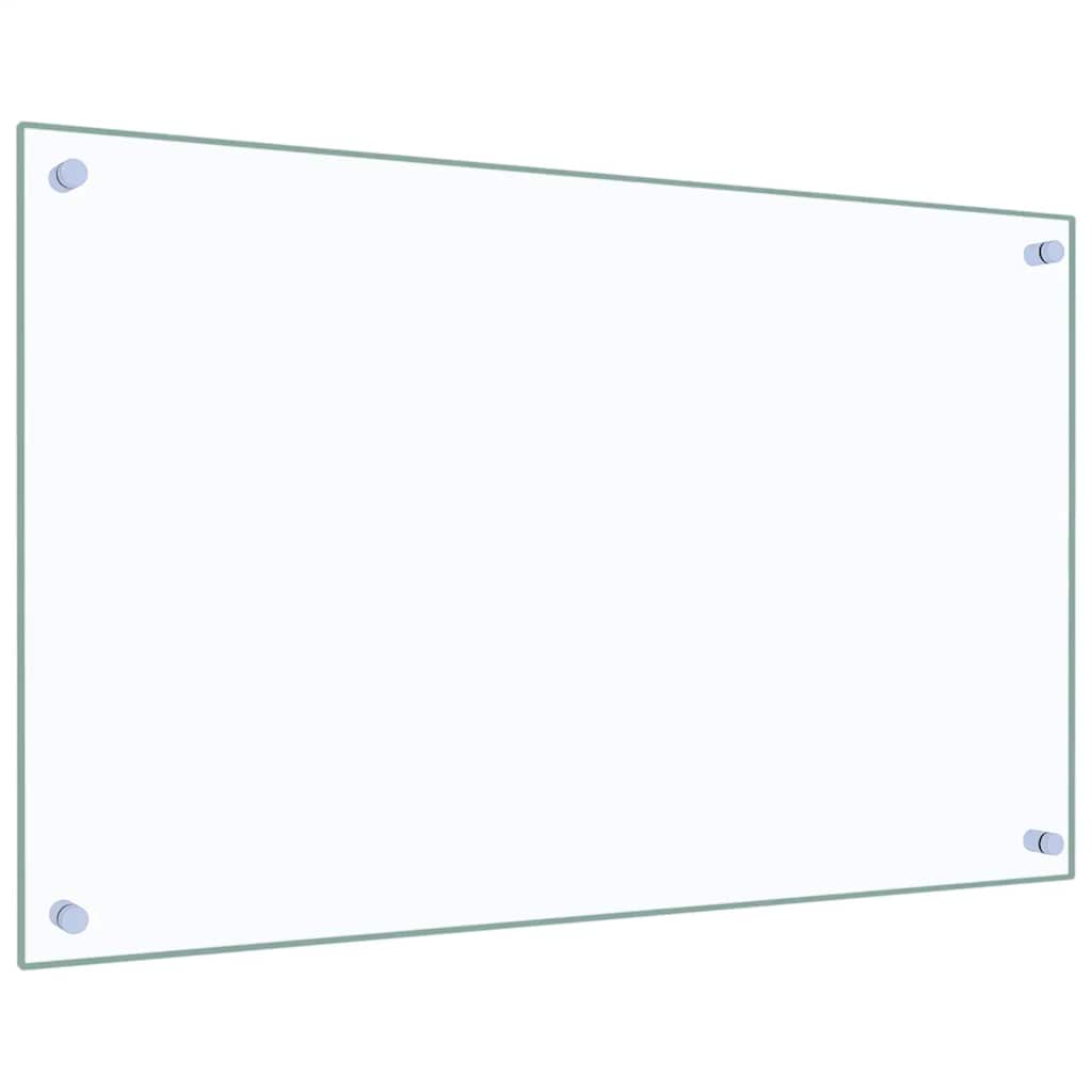 Paraschizzi per Cucina Trasparente 80x50 cm in Vetro Temperato