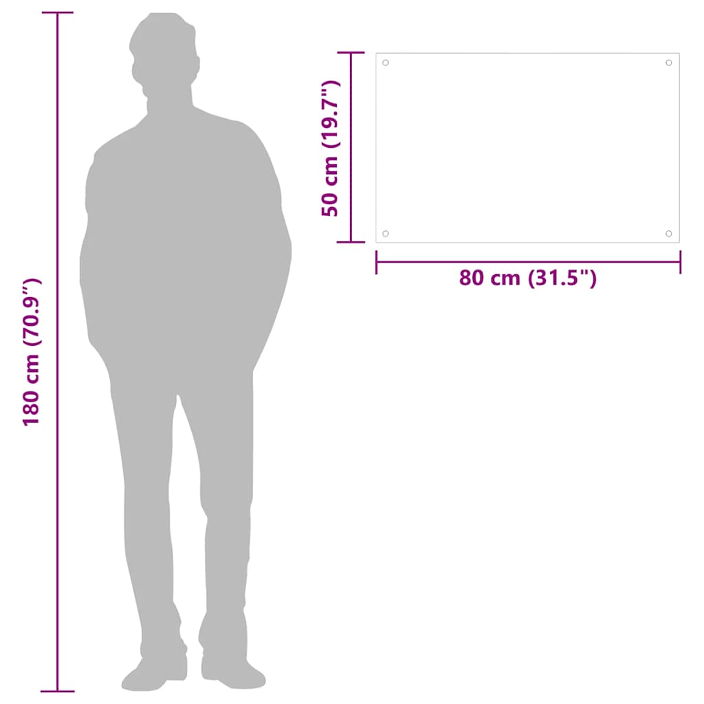 Paraschizzi per Cucina Trasparente 80x50 cm in Vetro Temperato